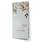 Menu Weselne DL złocone liście Elza9