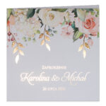 Zaproszenia Ślubne złocone - Elza9