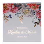 Zaproszenia Ślubne złocone - Elza6