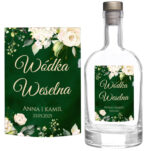 Naklejki na wódkę weselną Megan 8 wzorów - 8 szt.