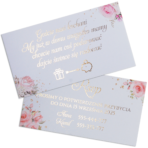 Blankiety do zaproszeń Ariana złocone serca 10 szt