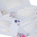 Blankiety do zaproszeń Ariana złocone serca 10 szt - obrazek 2