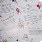 Blankiety do zaproszeń Ariana złocone serca 10 szt - obrazek 4