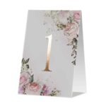 Numerki na stół Ariana złocone serca 7 szt. - 6 wzorów