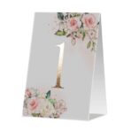 Numerki na stół Ariana złocone serca 7 szt. - 6 wzorów - obrazek 5