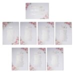 Karty A4 z usadzeniem gości złocone Ariana serca 8szt. - 6 wzorów