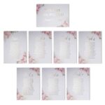 Karty A5 z usadzeniem gości złocone Ariana serca 8szt. – 6 wzorów