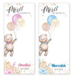 Podziękowania MERCI chrzest 2szt - obrazek 5