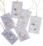 Zawieszki złocone - Ariana serca - 10 szt. - obrazek 2