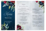 Menu Weselne DL z kwiatami Megan 8 wzorów - obrazek 5