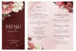 Menu Weselne DL z kwiatami Megan 8 wzorów - obrazek 6