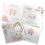 Zaproszenia Ślubne złocone - Ariana Zło - 6 wzorów - obrazek 2