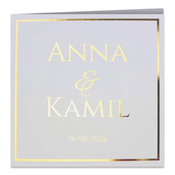 zaproszenia ślubne złocone