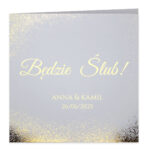 zaproszenia ślubne złocone