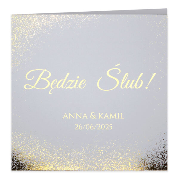 zaproszenia ślubne złocone