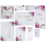 Zaproszenia Ślubne Ariana Próbki Złocone W5 9elementów