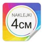 Naklejki Własny Projekt Kwadrat 70szt 40mm