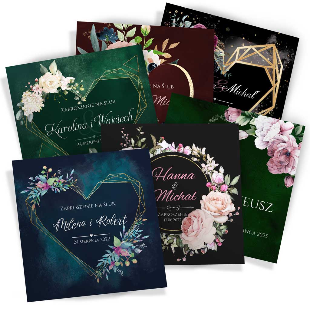 wiz-próbki-ciemne zaproszenia ślubne