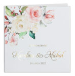 złocone zaproszenia ślubne