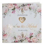 Zaproszenia Ślubne złocone - Peonia - 12wzorów - obrazek 4