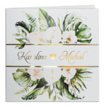 złocone zaproszenia ślubne