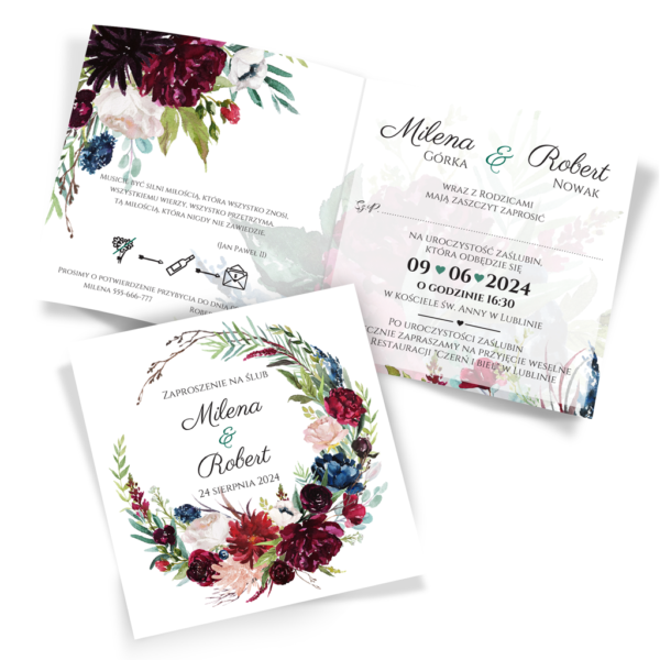 zaproszenia ślubne rustykalne