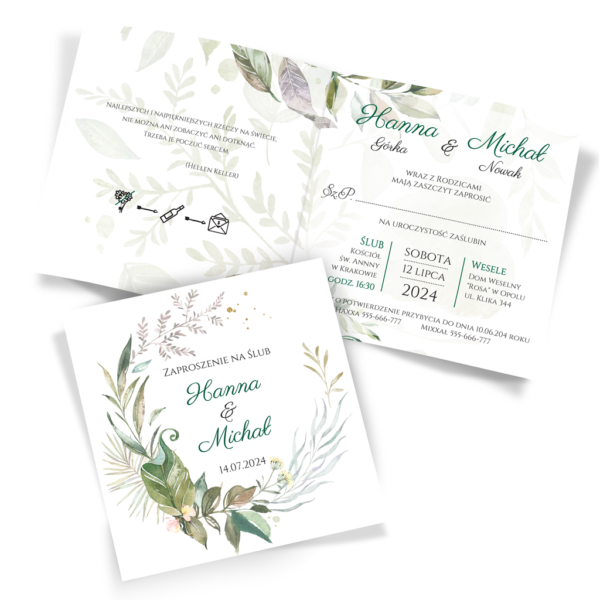 zaproszenia ślubne boho