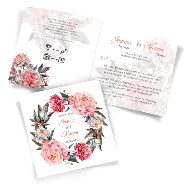 zaproszenia ślubne boho