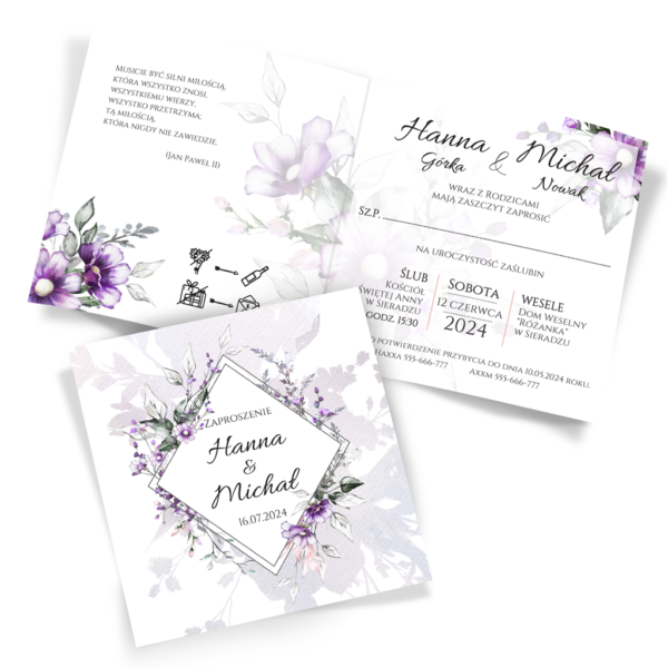 zaproszenia ślubne boho