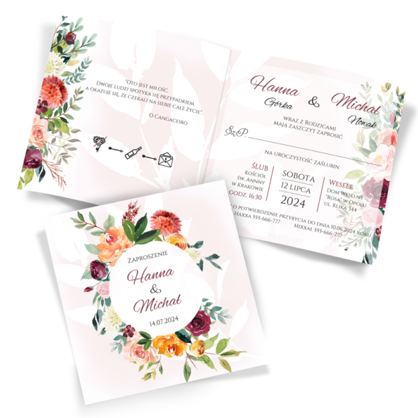 zaproszenia ślubne rustykalne