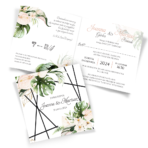 złocone zaproszenia ślubne