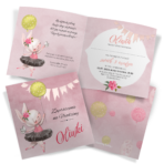 Zaproszenia na Urodzinki Balerina - 10 wzorów - obrazek 4