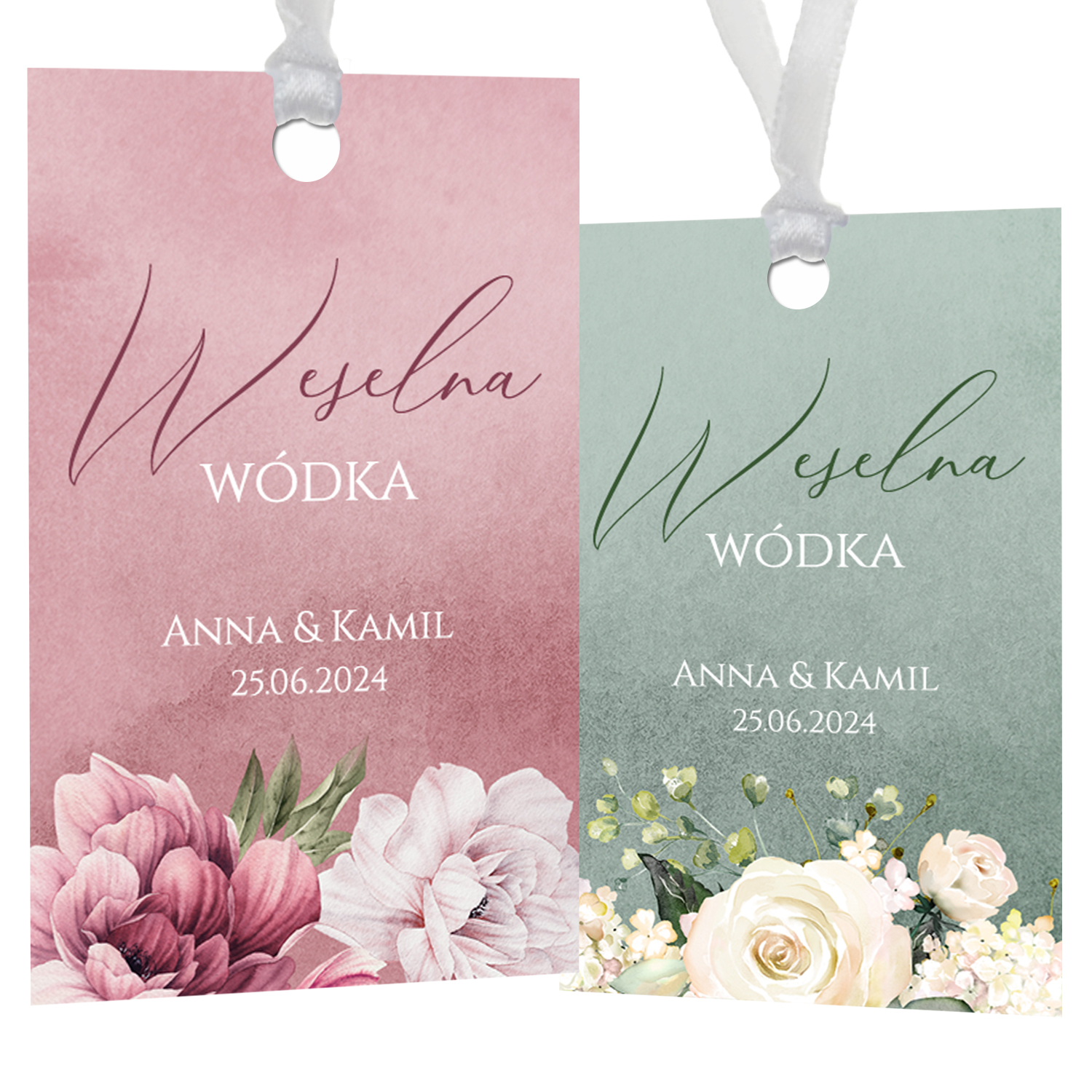 wizu_FRONT Zawieszki na butelki Irelia - 4 wzory -10 szt. - obrazek 1