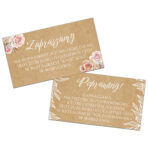 Bileciki do zaproszeń ślubnych