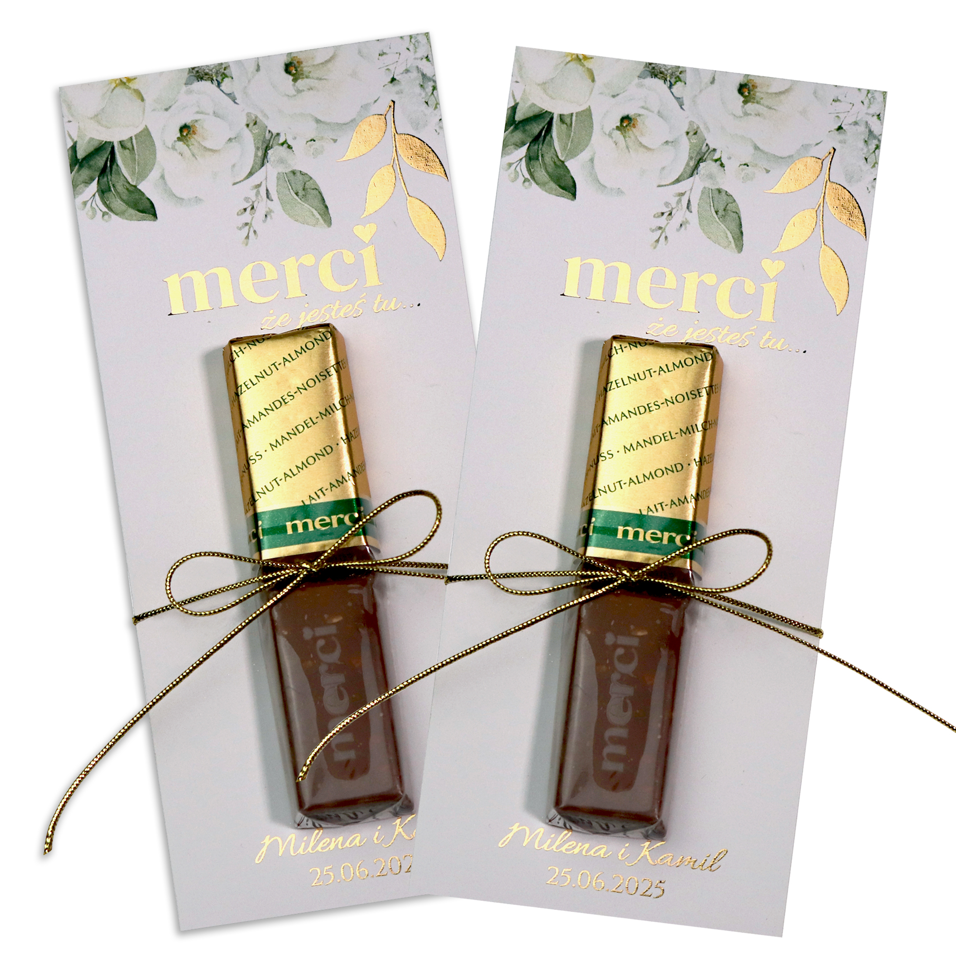 Zachowaj Kolory Podziękowania merci złocone