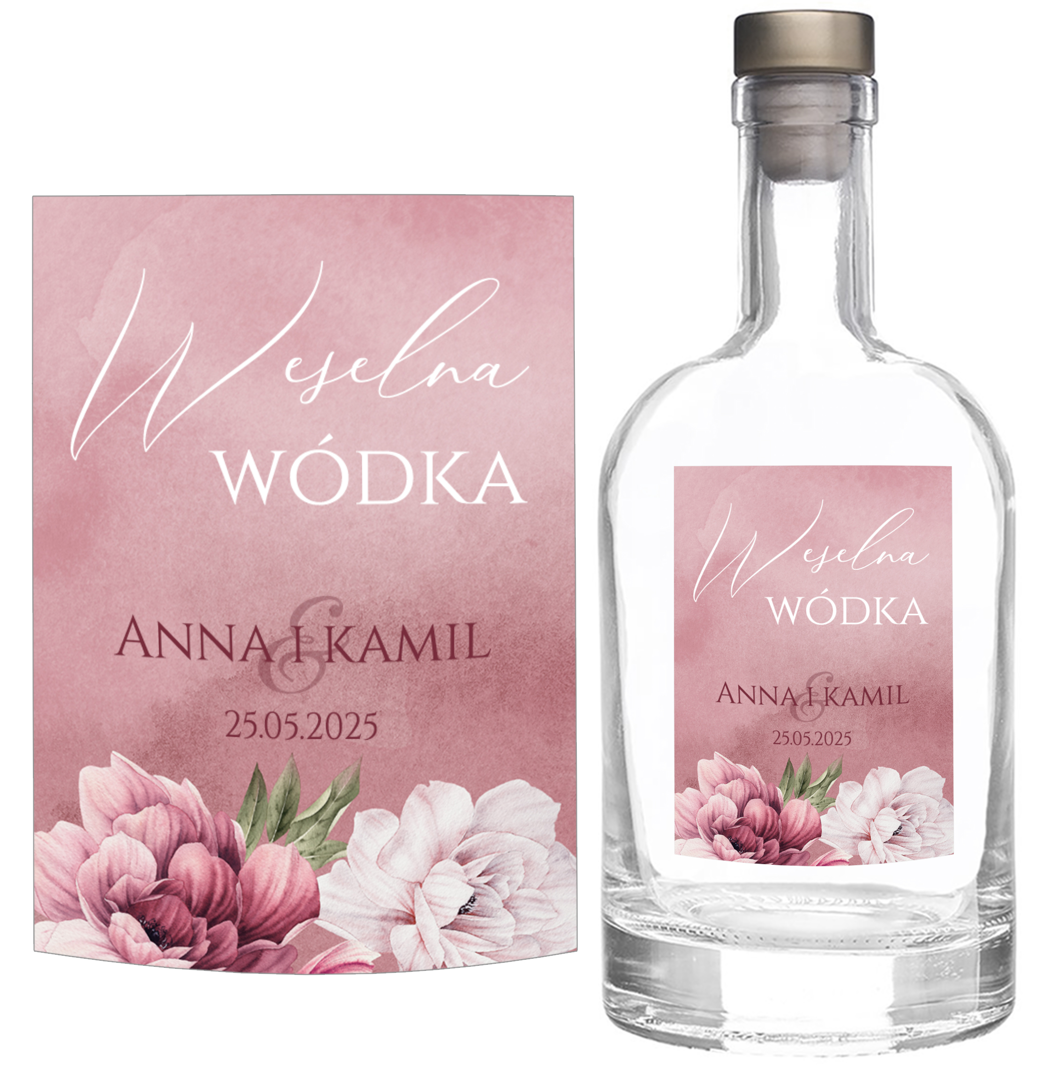 WIZ_front naklejki na alkohol weselny