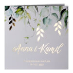 Zaproszenia Ślubne złocone - Elza2