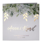 Zaproszenia Ślubne złocone - Elza3