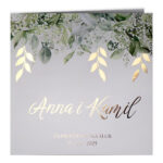 Zaproszenia Ślubne złocone - Elza3