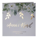 Zaproszenia Ślubne złocone - Elza4