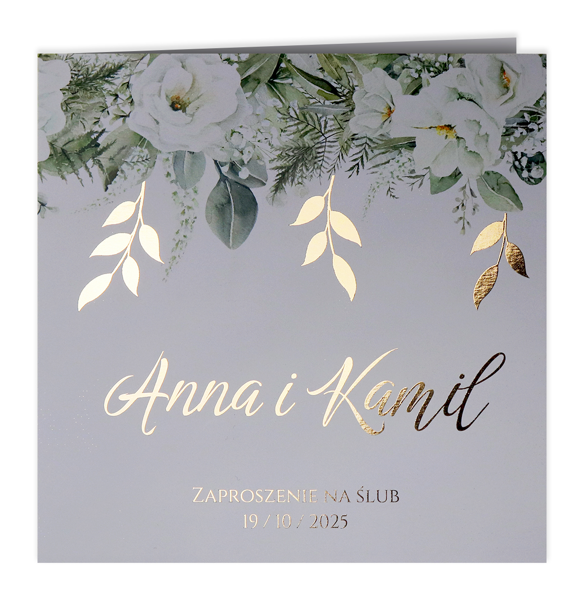 WIZU_w8 Zaproszenia Ślubne złocone - Elza4 - obrazek 1