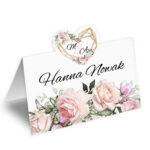 Winietki ślubne wycinane serce Ariana 20 wzorów