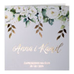 Zaproszenia Ślubne złocone