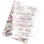 Zaproszenia ślubne FLORA A6 z kalką -12 wzorów