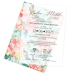 Zaproszenia ślubne FLORA A6 z kalką -12 wzorów - obrazek 3