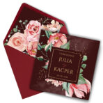 Zaproszenia Ślubne - Ozdobna koperta - Brygida - 10 wzorów - obrazek 6