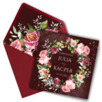 Zaproszenia Ślubne - Ozdobna koperta - Brygida - 10 wzorów - obrazek 8