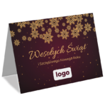 Kartki Świąteczne A6 firmowe ciemne z logo - 10 wzorów - obrazek 6