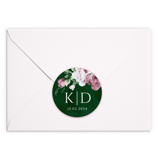 naklejki na koperty ślubne