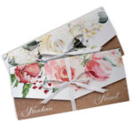 Zaproszenia Ślubne DL ze wstążką - Suzanna - 6 wzorów